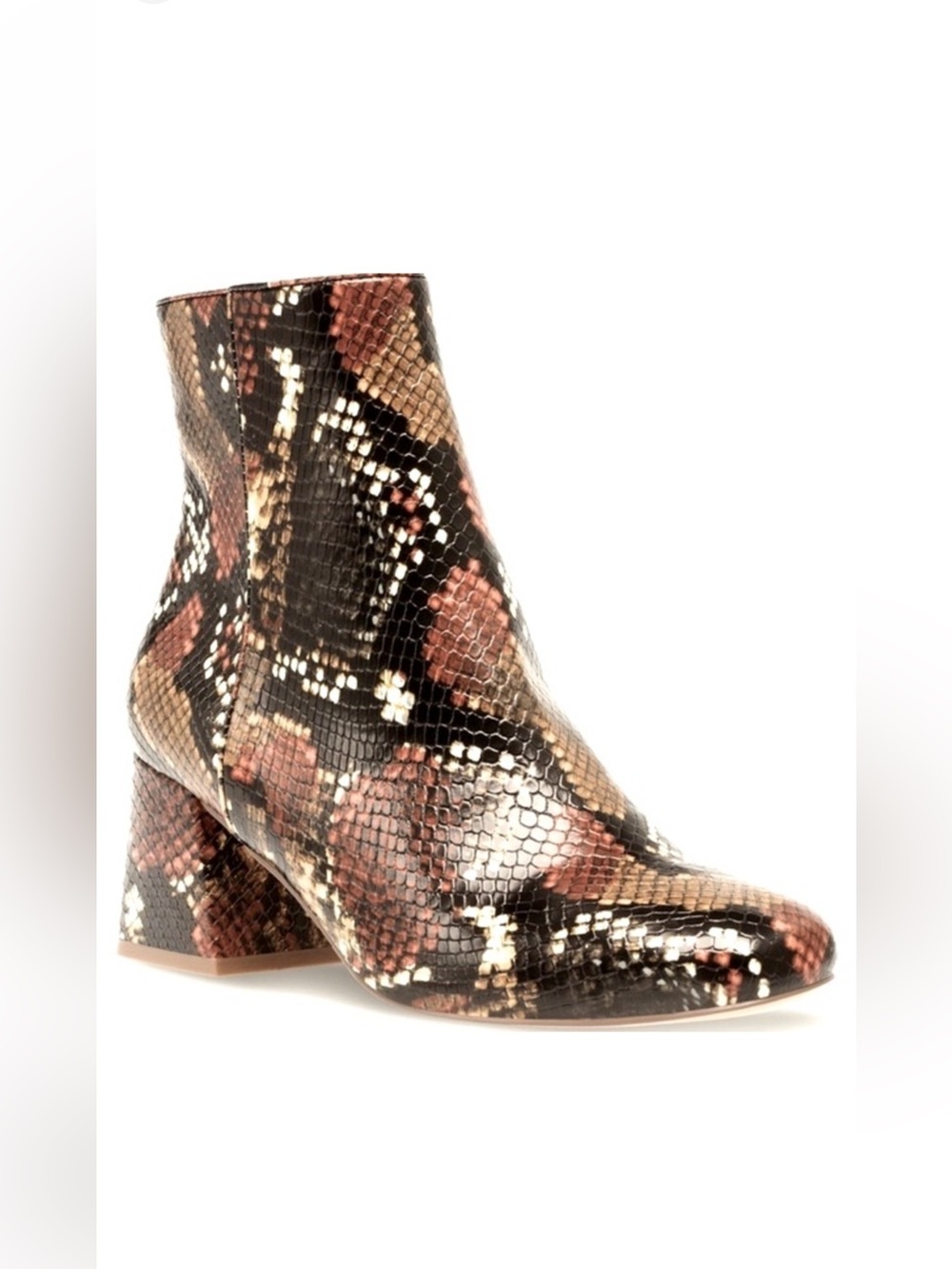 NEW Steve Madden Snake Print Block Heel Booties